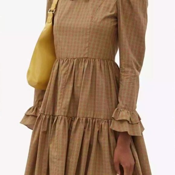 Batsheva Lucy Gingham Tiered Mini Dress - Picture 9 of 10